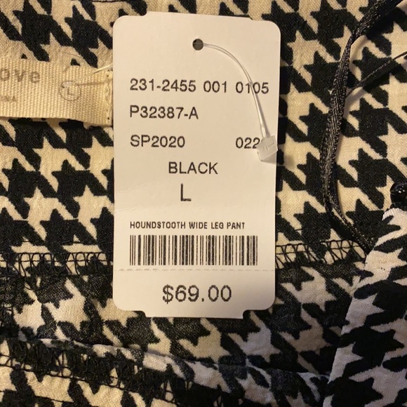 Miss Love Houndstooth Wide Leg Pants (Size L) - Picture 3 of 3